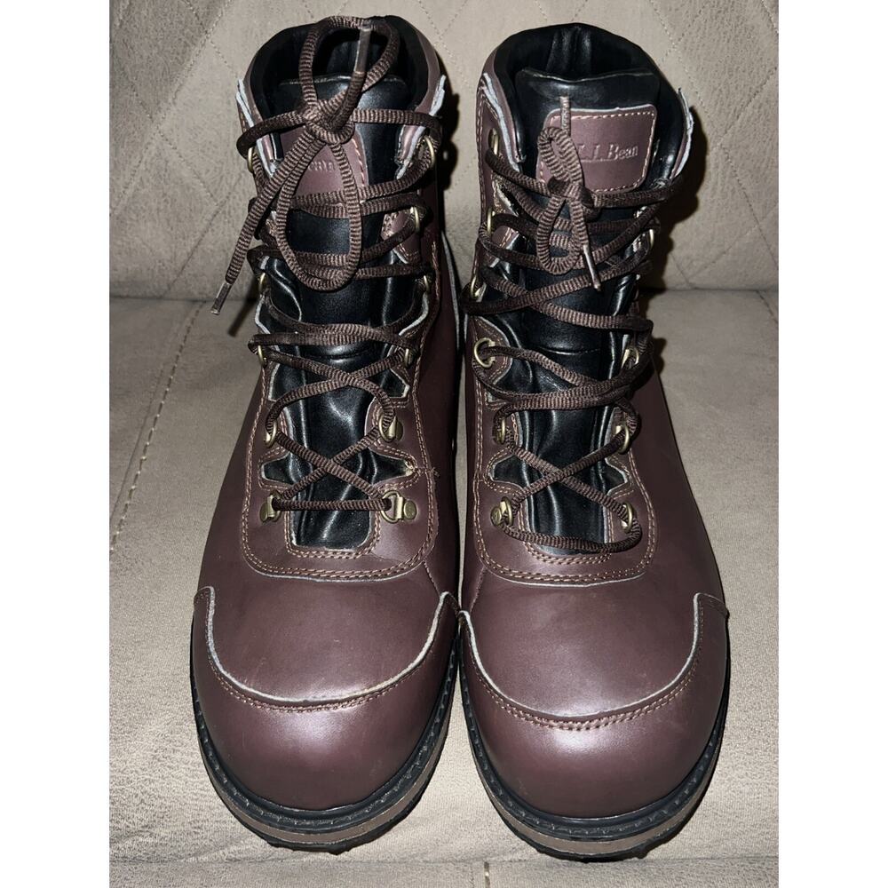 LL Bean Men Brown Leather Boot Size 11 Med Item ID 281171 Hiking Fishing - Picture 7 of 9